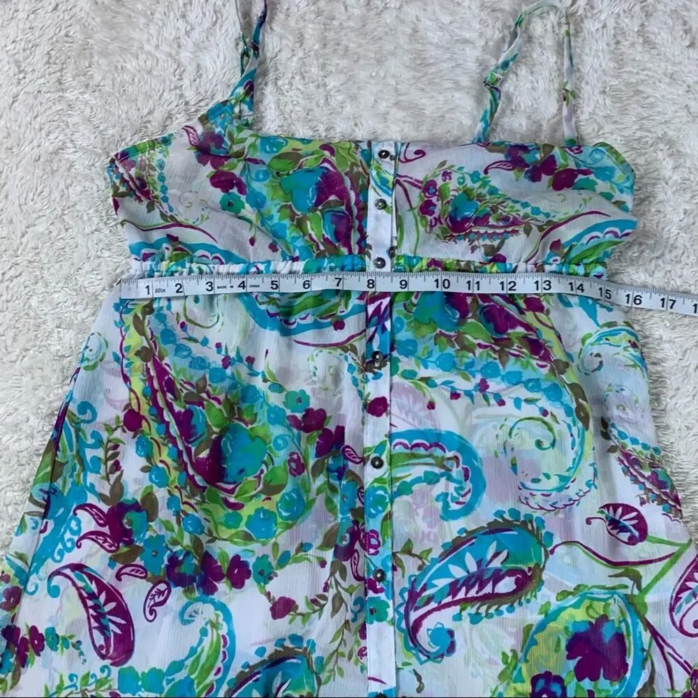Tommy‎ Bahama Sheer button down swimsuit cover up dress, xs